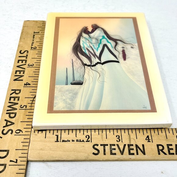 Vintage BILL RABBIT "Promises, Hopes & Dreams" Ceramic Art Tile Native American - Picture 2 of 6